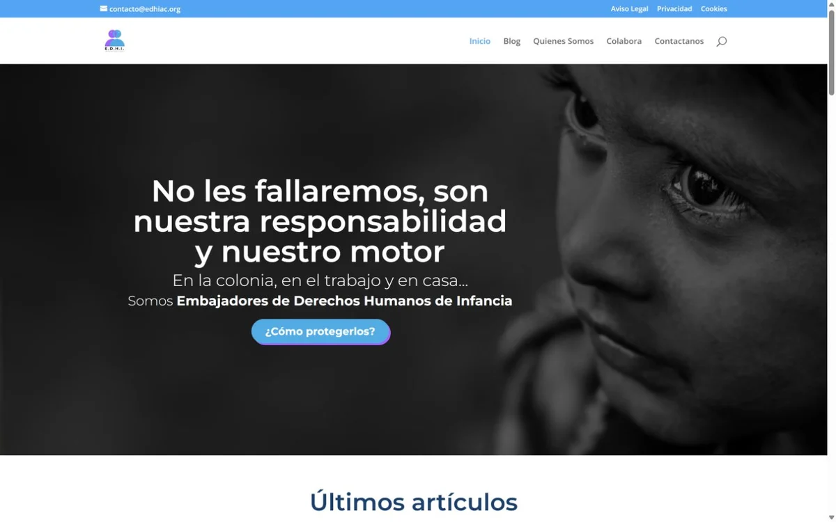Portada real de EDHI A.C. con la presentación de Embajadores de Derechos Humanos de Infancia.